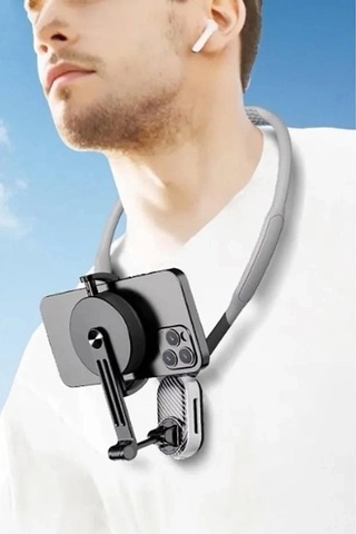 360 Derece Ayarlanabilir Boyun Askılı Manyetik Telefon Tutucu Renkli