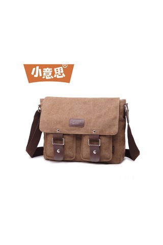 Teltree Erkekler İçin Şık Ve Dayanıklı 13 İnç Siyah Kanvas Omuz Çantası, Okul Ve Günlük Kullanım İçin İdeal. Gri