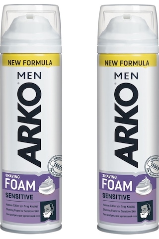 Arko Men Sensitive Hassas Cilt Tıraş Köpüğü 200 Ml 2 Adet