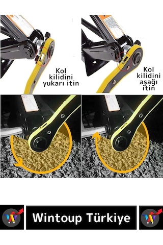 Özel Üretim Dayanıklı Araba Kaldırma Akordiyon Makas Cırcır Kollu 1.5 Ton Bijon Anahtarlı Kriko Set