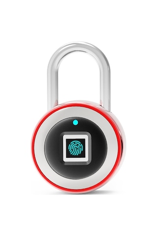 Bozzys Pl-p2 Suya Dayanıklı Akıllı Parmak İzi Dolap Kilit Kapı Kırmızı