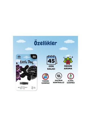 Little Joe Little Dog Siyah İnci Araç Kokusu Black Velvet -45 G