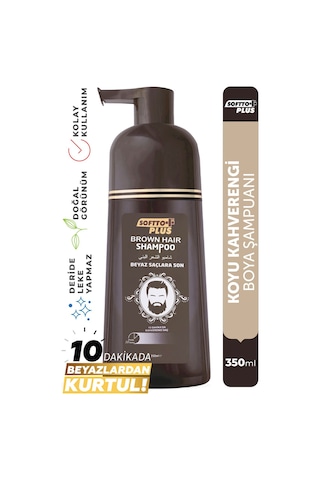 Softto Plus Kahverengi Saç Şampuanı Pompalı 350 ML