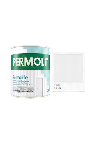 Permolit Permolife Su Bazlı Amerikan Panel Kapı Boyası - Beyaz - 0.75 Lt.