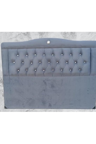 Dk Tay Tüyü Kumaş Dolgun Kapitone Çift Kişilik Başlık 140 CM Antrasit