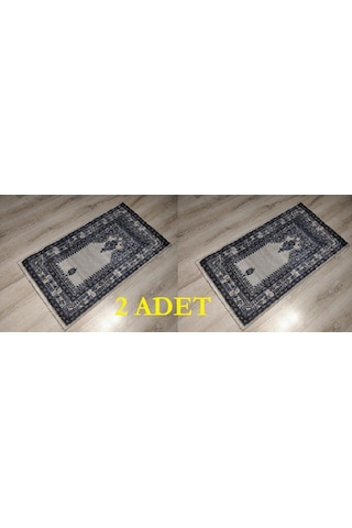 2 Adet Halı Sarayı Sihir Namazlık Seccade Nm012 Gri 60X115Cm