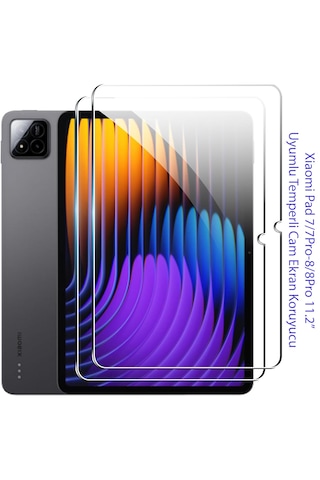 Xiaomi Pad 7/7 Pro-xiaomi Pad 8/8 Pro 11.2 İnç Uyumlu Temperli Cam Ekran Koruyucu 2 Adet