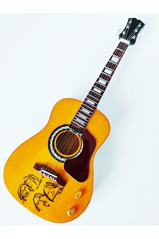 El Yapımı 1/4 Ölçek Minyatür Elektro Akustik Gitar J160e