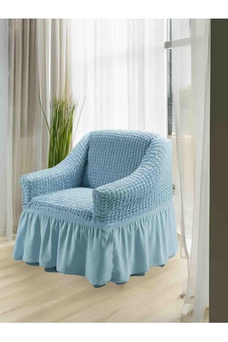 Pamuklu Tekli Koltuk Örtüsü Mürdüm