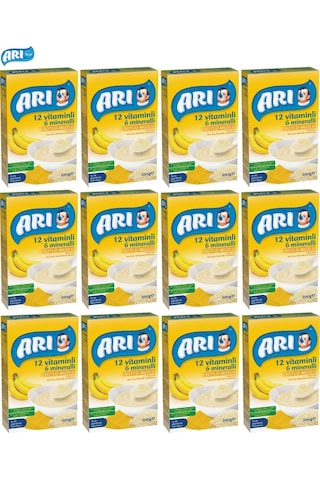 Arı Mama Pirinç Unu 200Gr Sütlü-Muzlu 12 Vitminli 6 Minarelli (12