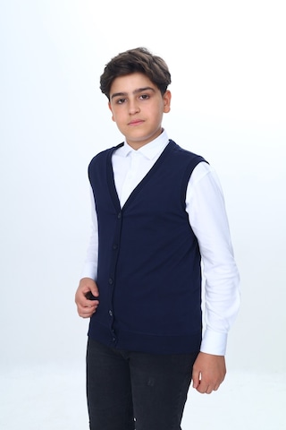 Toontoy Erkek Çocuk Okul Düğmeli Yelek Lacivert