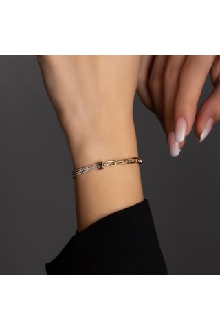 Altın Zincirli Bileklik BL0053 Sarı Altın