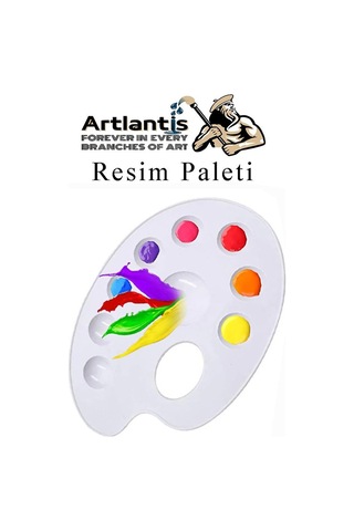 20x20 Tuval Seti 1 Paket Masa Üstü Şövale Monalisa Akrilik Boya Plastik Spatula Resim Fırçası Palet Ponpon Sünger Fırça