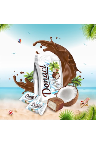 Evliya Donaci Sütlü Çikolata Kaplı Hindistan Cevizli Bar 1 KG