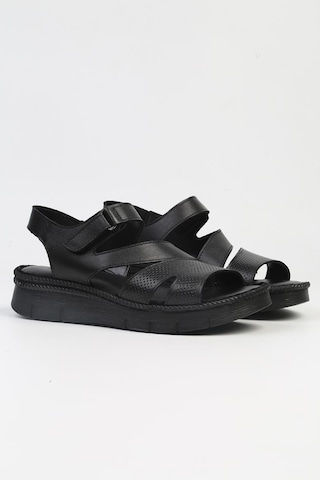 Pierre Cardin Pc-5143 Kadın Deri Sandalet Siyah