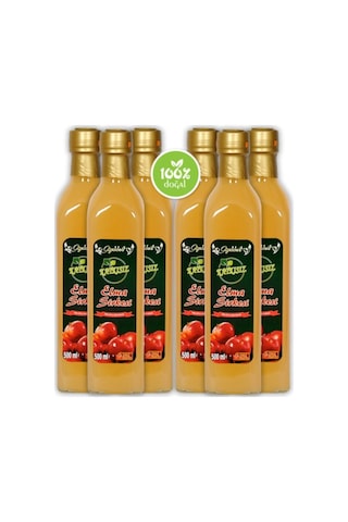 Elma Sirkesi 6x500 Ml - %100 Katkısız Doğal Geleneksel Ev Yapımı