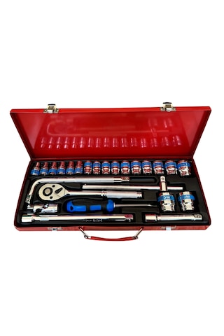 25 Parça 1/2" Lokma Takımı - Chrome Vanadium