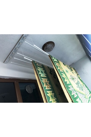 Asansörlü Çamaşır Askısı Tavan Tipi 5 Çubuk 200 CM Beyaz