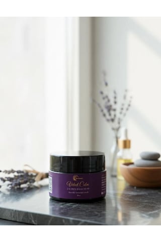Lavanta Kokulu Masaj Mumu 30 Ml Doğal Bitkisel Yağlı, Nemlendirici Etkili Mum Aromaterapi Lavanta