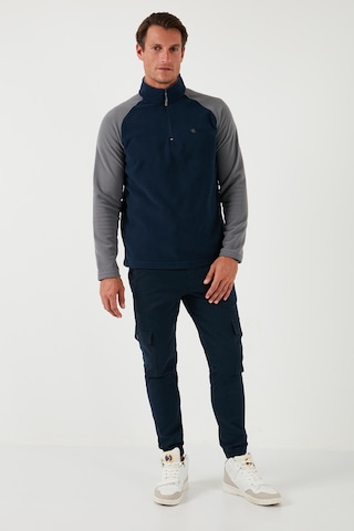 Buratti Slim Fit Yarım Fermuarlı Kışlık Şardonlu Erkek Polar 5906055 Lacivert
