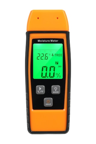 Ranyeek Rz862 İğne Tipi Dijital Nem Ölçer, Ahşap İnşa Malzeme Seçimi, 6-50% Aralığı, Siyah-turuncu Pil Dahil Değil
