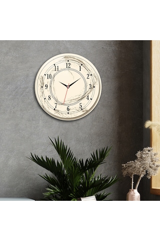Decorita Cam Saat | Classic Cream | Çap40cm Çok Renkli