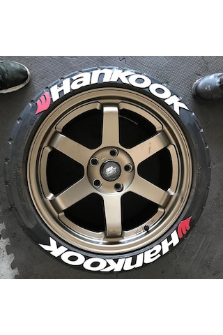 Lastik Yazısı Hankook 8X Li 1.Sınıf Kalite Solmaz Stıker