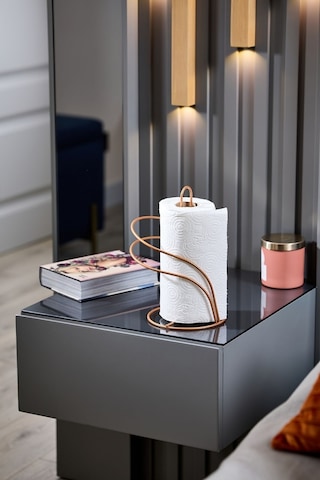 Edora Home Rose Kuğu Kağıt Rulo Havluluk, Dik Dekoratif Havlu Peçetelik - Metal Paslanmaz Rose