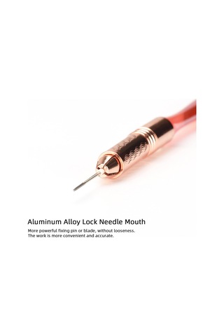 Wezone Krom Çapraz Uçlu Akrilik Cilt Kalemi - Hafif, Kaymazsız, Uyumlu Yuvarlak İğne Ve Bıçaklı Modelle, Estetik Kaş İşlemleri İçin El Kalemi