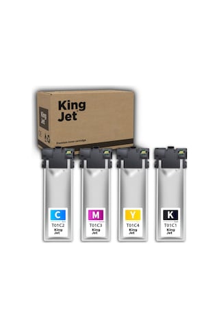 Kingjet Epson Uyumlu Wf-c5790 Yüksek Kapasiteli 4 Renk Takım Çipli Uyumlu, Kartuş T9451xl
