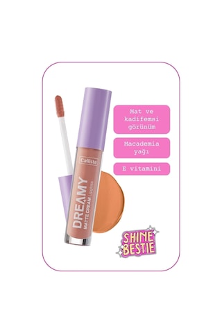 Callista Dreamy Matte Cream Lipgloss Mat Görünümlü Dudak Parlatıcısı - 207 Angelic - Nude