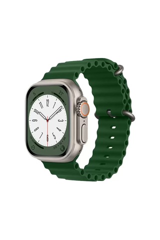Newface Apple Watch Uyumlu 38mm Ocean Kordon - Koyu Yeşil