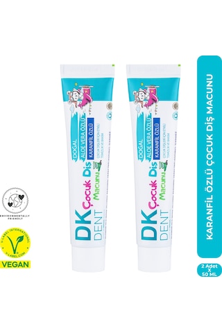 Dkdent Karanfil Özlü Çocuk Diş Macunu 50 Ml X 2 Adet Çürük Önleyici