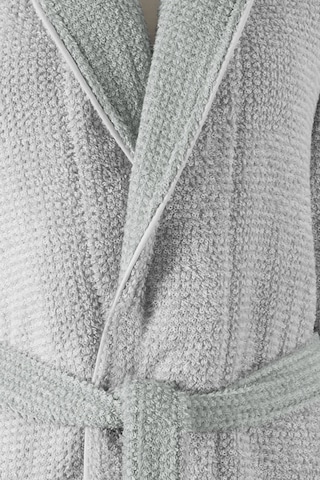 Sadem Organik Plaid Şal Yaka Bornoz Yeşil