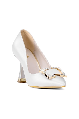 Elit Brk326s Kadın Tokalı Klasik Topuklu Ayakkabı Gri Gri