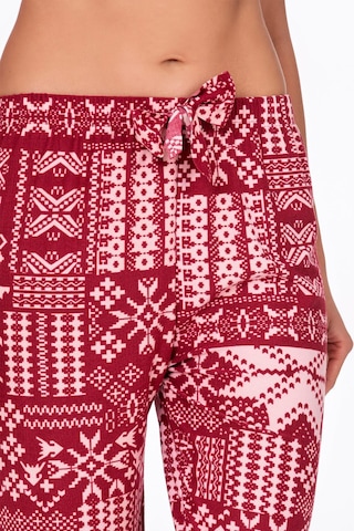 Kompedan Kadın Süet Kış Desenli Pijama Tek Alt Desen 4