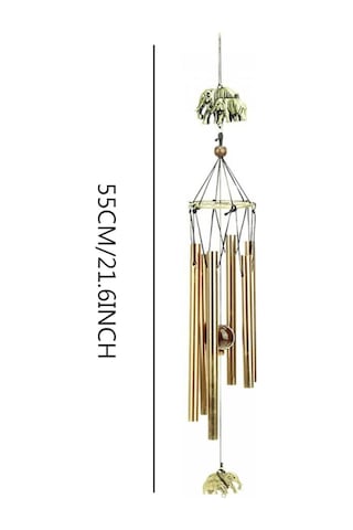 Yaozixa Alüminyum-bakır Çelik Boru Rüzgar Çanı, 55cm, Anti-rust, Sevimli Ses, Ev Bahçe Dekorasyonu, Şans Ve Sağlık Simgesi, Doğum Günü Hediyesi