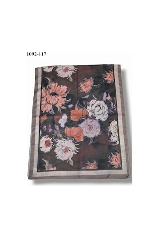 Velscarfs Soft Pamuk Şal Kahverengi 1092-117 Çok Renkli