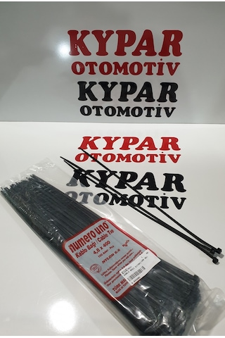 Plastik Cırt Kelepçe 4.8X380 Siyah Kablo Bağı 100 Lü Paket