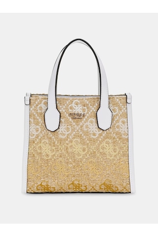 Guess Silvana Rafya 4g Logolu Kadın El Çantası Hwsw8665770 Beyaz