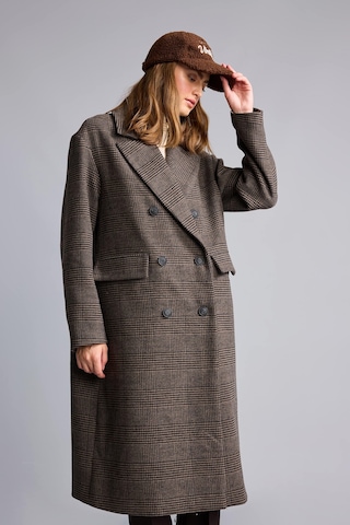 Defacto Regular Fit Ekose Kruvaze Kaşe Kaban H8594ax26wnbn604 Kahve-bn604
