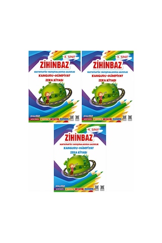 Altın Nokta Yayınları 2-3-4. Sınıf Zihinbaz Matematik Yarışmalarına Hazırlık Kanguru - Olimpiyat Zeka Kitabı 3 Kitap