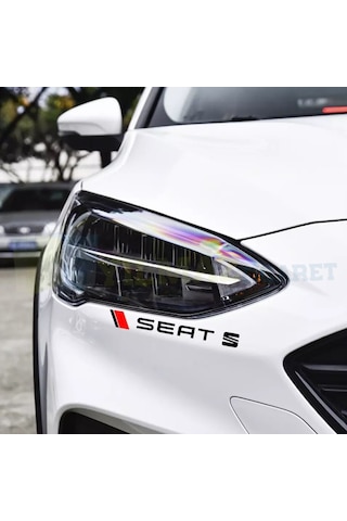 Seat Logo Kapı Kolu Jant Tampon Oto Sticker Yapıştırma 4 Adet 13 X 1,5 Cm