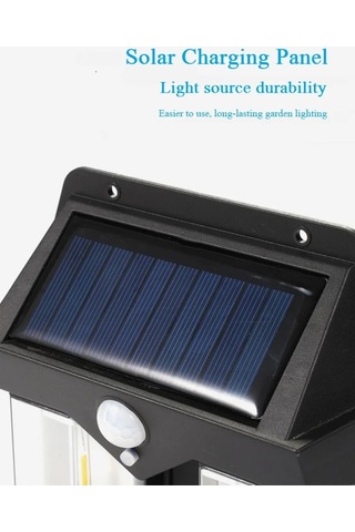 Dekoratif Şık Estetik Güneş Enerjili Solar Kapı Duvar Bahçe Sokak Lambası Işığı Hareket Sensörlü Diğer
