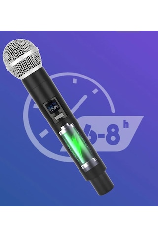Coverzone Kablosuz Karaoke Mikrofonu 6.35mm Amfi Hoparlör İçin 600 Hz İla 800 Khz Çok Amaçlı Tak Ve Çalıştır Kablosuz Mikrofon Dış Mekan İçin Wn05 Tekli-wn05