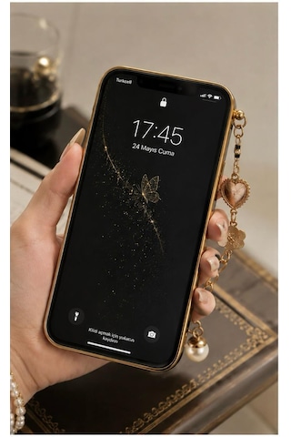 Iphone 11 Uyumlu Siyah Elden Tutmalı Slikon Kılıf