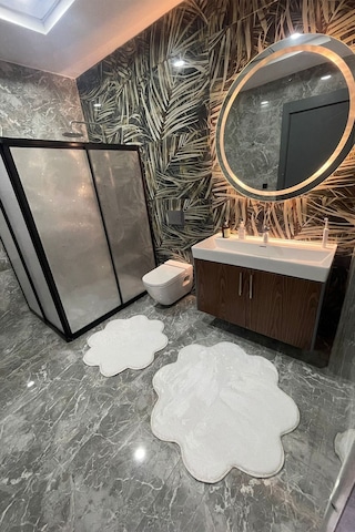 2'li Beyaz Banyo Halısı Peluş Post Halı Klozet Takımı 80x80 Ve 100x100 Beyaz