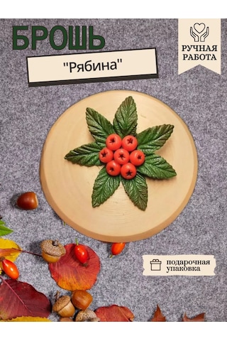 Clayfairy Sonbahar Aronya Broşu 264813252 Yeşil