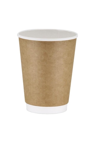 Double Wall Kraft Karton Bardak 14 Oz 25 Ad 25