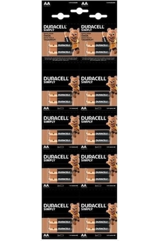 Duracell Aa Kalem Pil 20 Adet Duracell Aa Kalem Pil 20 Adet